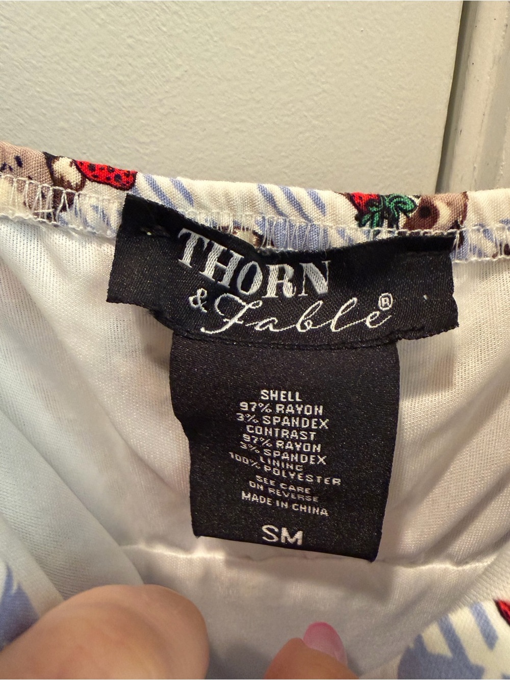 NEW Thorn & Fable Raccoons & Strawberries Strappy Maxi Dress - Hot Topic - Small - Picture 6 of 8